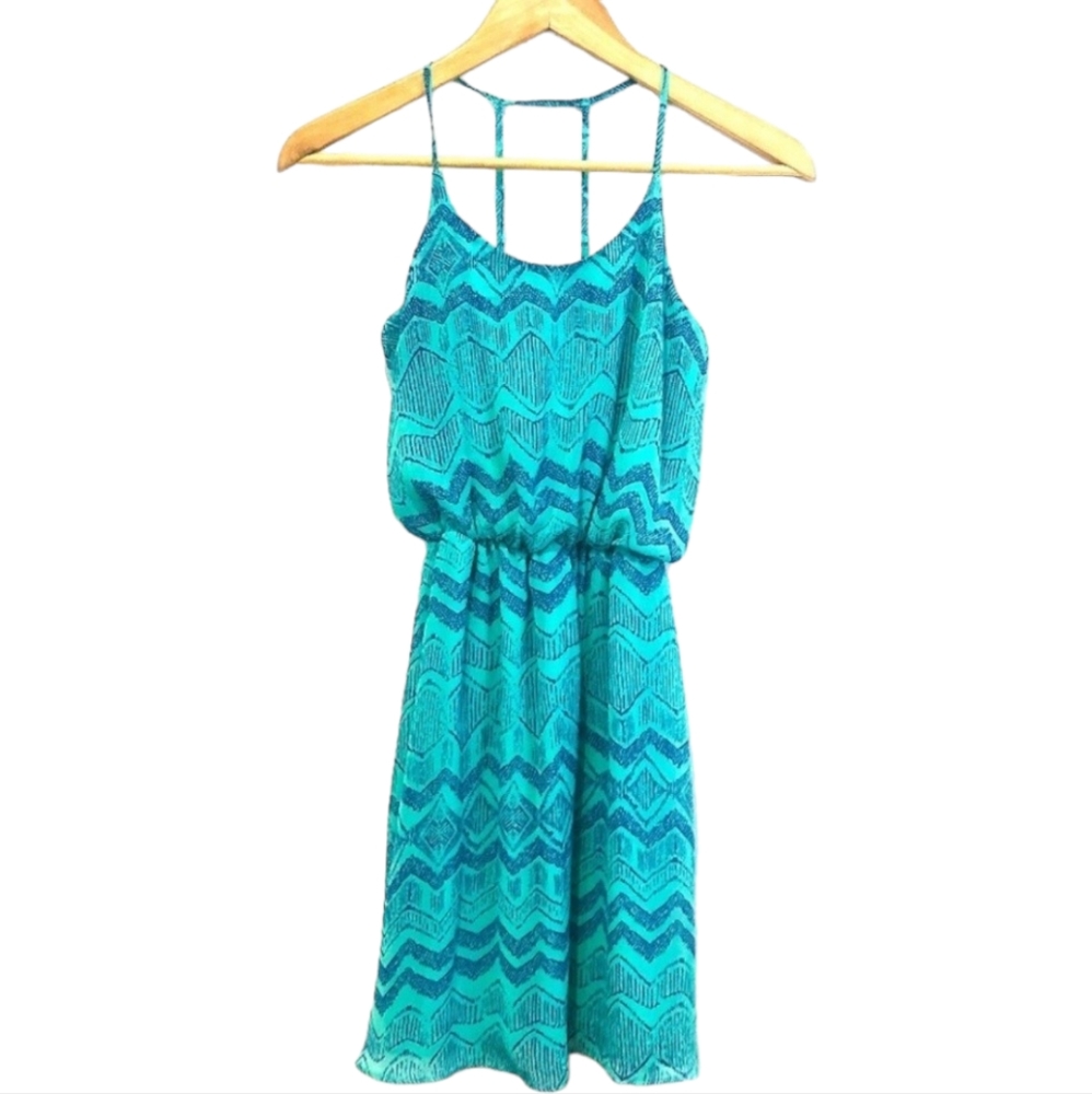 Soprano Teal Cami  Dress  Spaghetti Straps Size Juniors XS